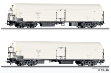 Tillig 01145 - TT - 2-tlg. Set Eiskühlwagen Tthevr, DR, Ep. III
